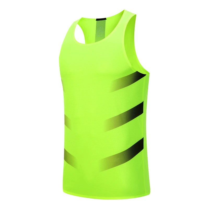 Professional Running Sports Men's Tank Top Fashion Gym T-shirt Outdoor Track Field Marathon Training Vest Summer Quick Dry Tees