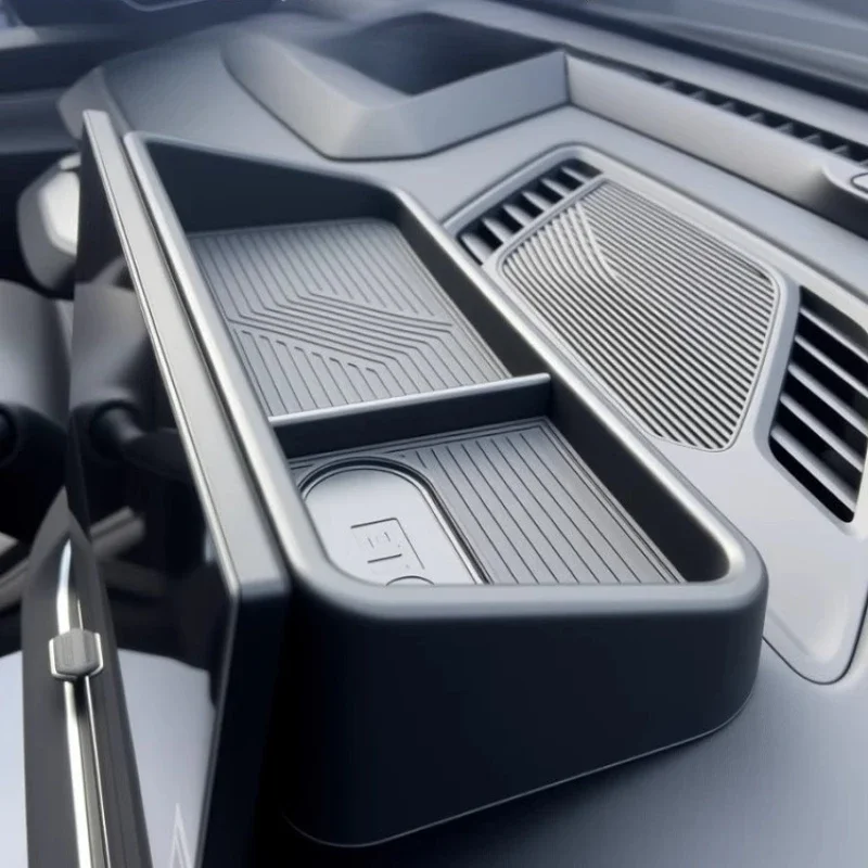 ​​For Geely Preface 2021-2025: Center Console Organizer - Anti-Slip Storage Box Behind Touchscreen​​ Car Accessories