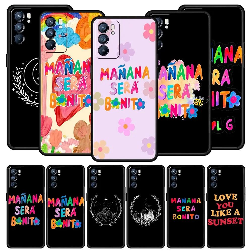 Letter Print Kangaroo Phone Case For Oppo Reno8 Reno7 Reno6 Pro A54 5G Find X6 X5 A53 A52 A9 A15 A95 A17 A16 A57 A31 Cover