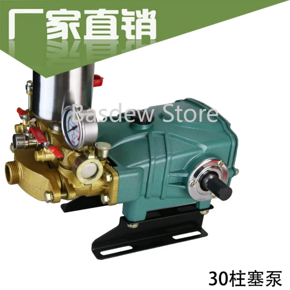 Spray Insecticide Machine High Pressure Ceramic Plunger Butter-Free Pump 30 Type Agricultural Three Cylinder Plunger Pump Batch