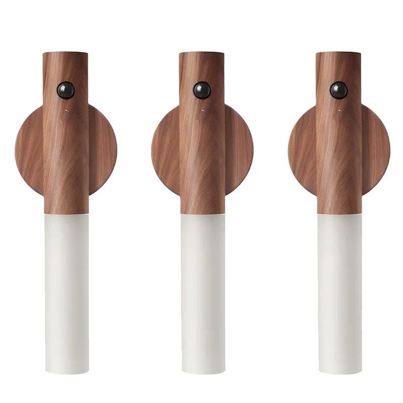 

Светильники-ночники B50C с датчиком движения, перезаряжаемые, настенные, магнитные, деревянные, для спальни и лестниц, 3 шт.