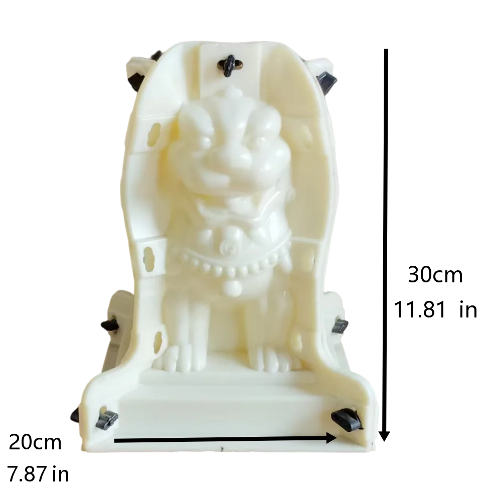 Handmade Lion Statue Mold, Cement Concrete Plaster Mould for Outdoor Garden Lawn Decoration