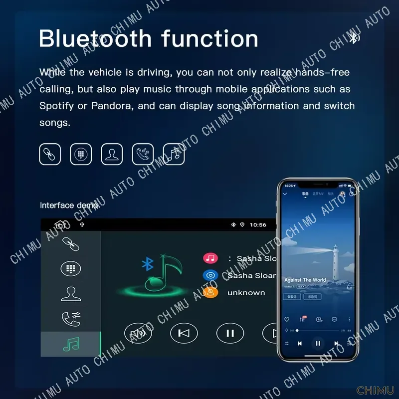 【CHIMU AUTO】 128G QLED Android 12 Car Radio Player 2 Din Stereo Head Unit for GPS Bluetooth Universal Multimedia