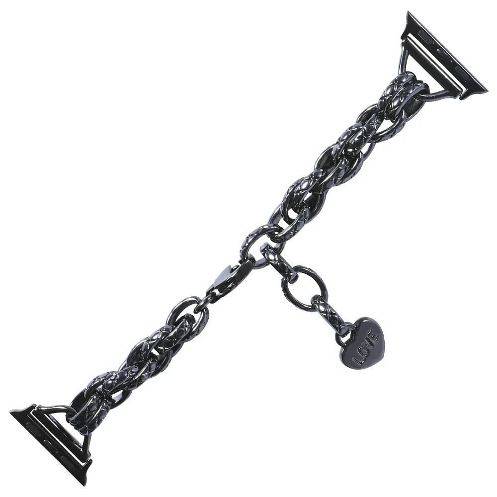 Металлический ремешок для часов Apple Watch Band SE Series 9 8 7 6 5 4 3, браслет-цепочка из нержавеющей стали 38 мм 40 мм 41 мм 42 мм 44 мм 45 мм