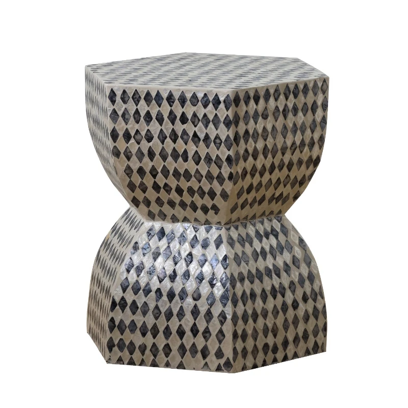 High sense, rhombus hexagon, shell small side table, living room balcony, casual coffee table