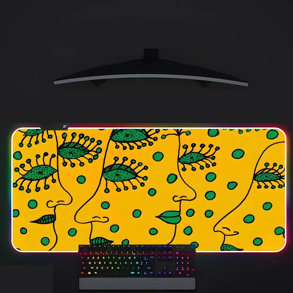 Art Mouse Pad Gamer Luminescence Led Mouse Pad Gaming Table Rgb Deskmat Keyboard Pc Mousepad