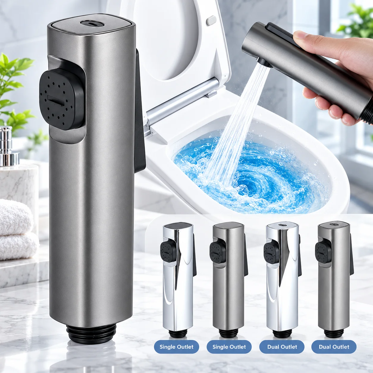 1PC Toilet Douche Bidet Head Handheld Spray for Sanitary Shower Bathroom ABS Faucet Bidet Water Leakage Parts