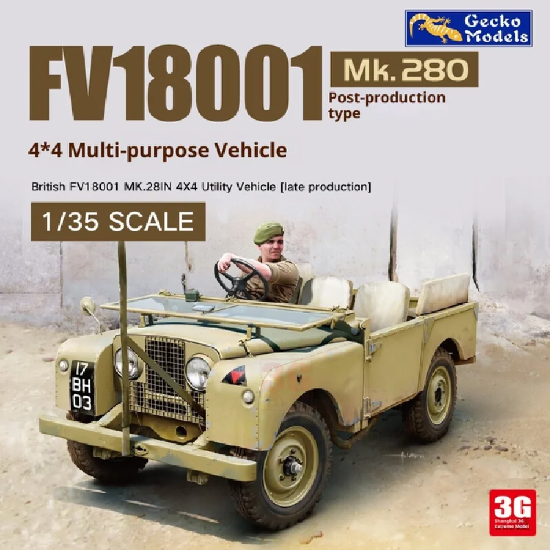 Gecko Model 35gm0078 1/35 British Fv18001 Mk.2 4x4 Jeep Military Peripheral Assembly Model Kit Desktop Collectibles