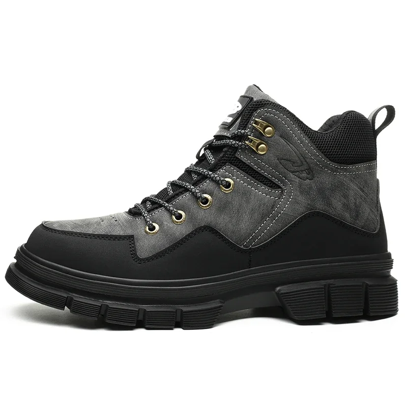 Man Protective Footwear Industrial Lightweight Men's Work Safety Boots Men Steel Toe Sneakers Anti-smash Anti-stab Safety Shoes