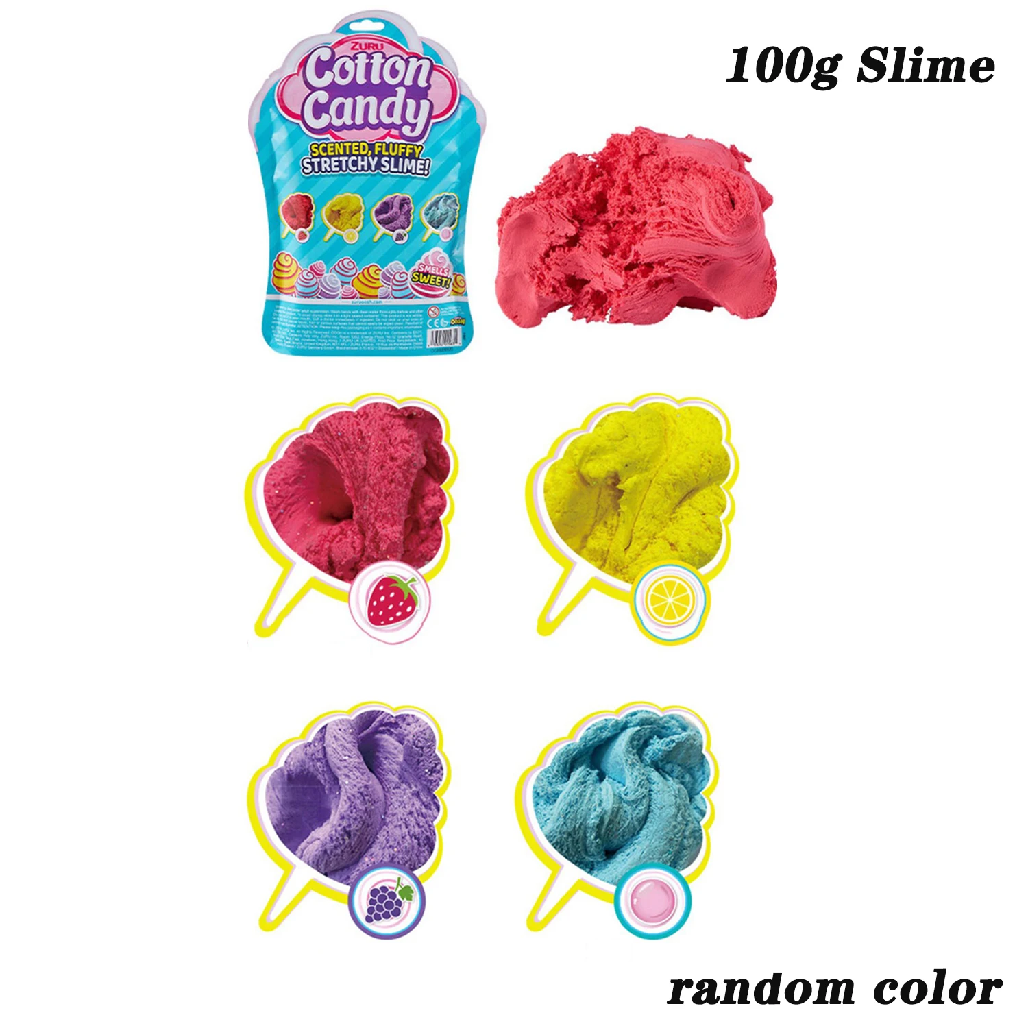 Zuru Cotton Candy Color Mix Surprise Slime Gift Toys For Girls Mi scented Fluffy Stretchy Slime Soft Plasticine Gum Polymer Clay