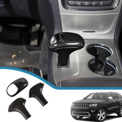 Car Handle Gear Head Lever Decoration Shift Knob Cover Stickers for Jeep Grand Cherokee 2014 2015 Interior Mouldings Accessories