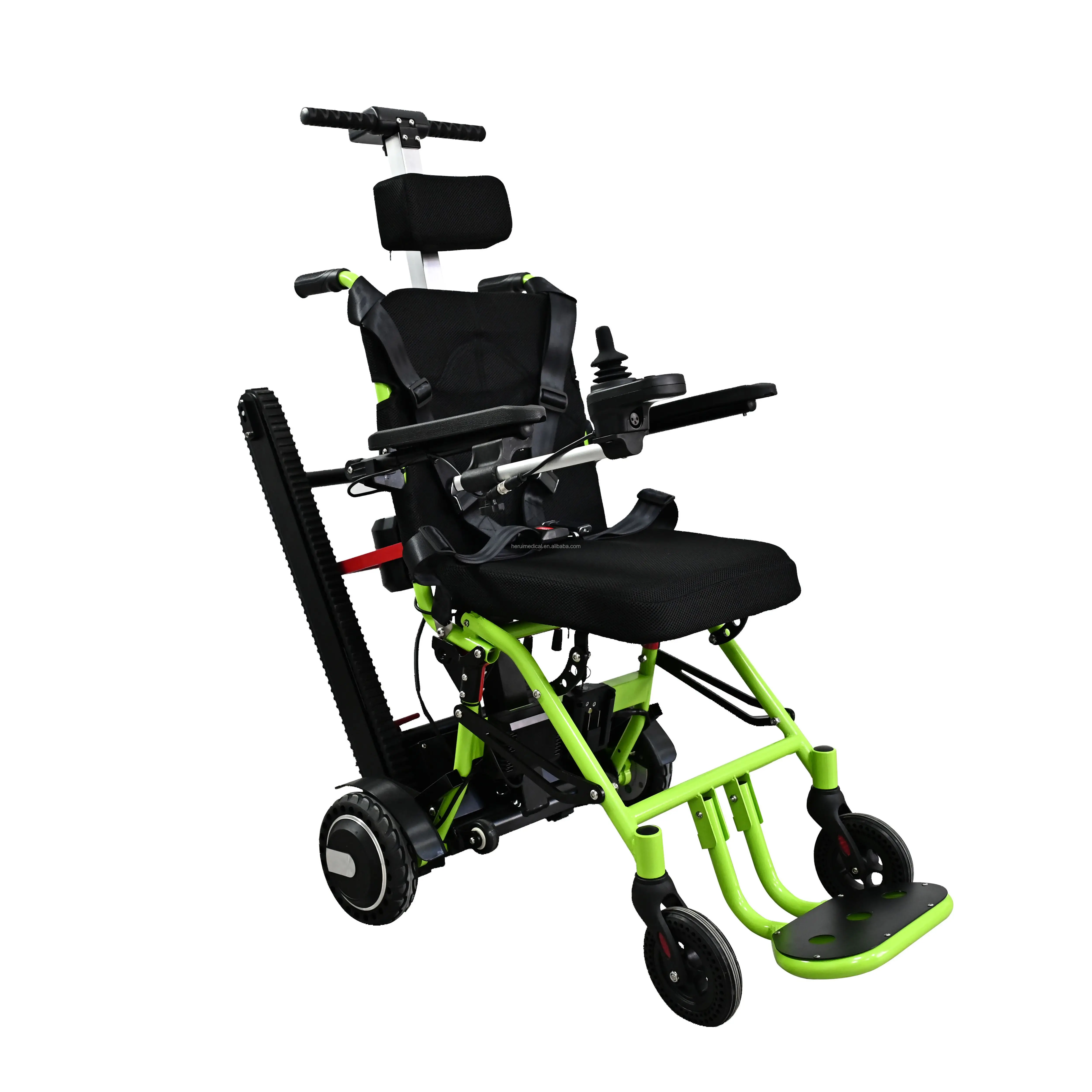 Electric climbing chairs can be detached from wheelchairs for the elderly and disabled