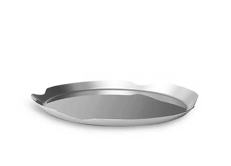 

Nordic Light Luxe Ronde Roestvrijstalen Dienblad Fruitschaal Koffie Thee Wijn Set Opbergvak Serveerschaal Woonkamer Organizer