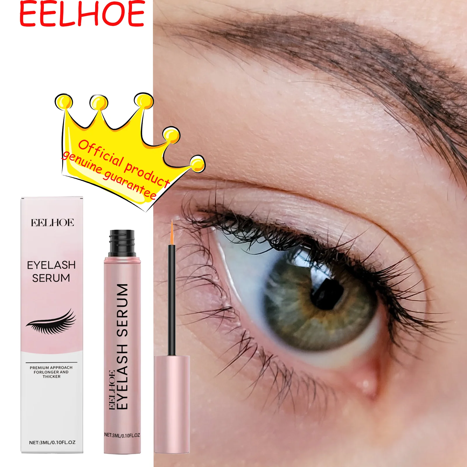

EELHOE Eyelash Growth Serum - Fast-Acting Lash Enhancer for Longer Thicker Fuller Lashes