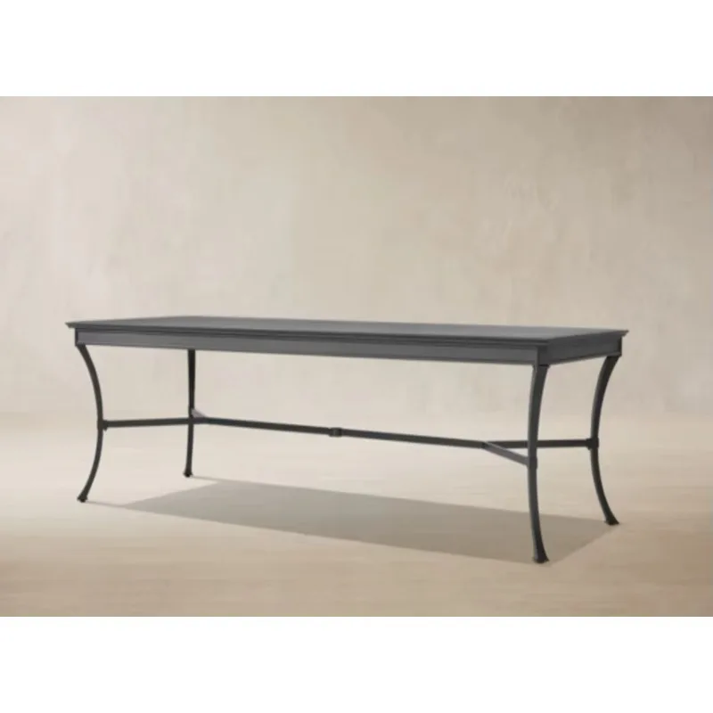 Modern Outdoor Aluminum Dining Set Patio & Garden Furniture Park Use Customized Color Antibes Rectangular Dining Table