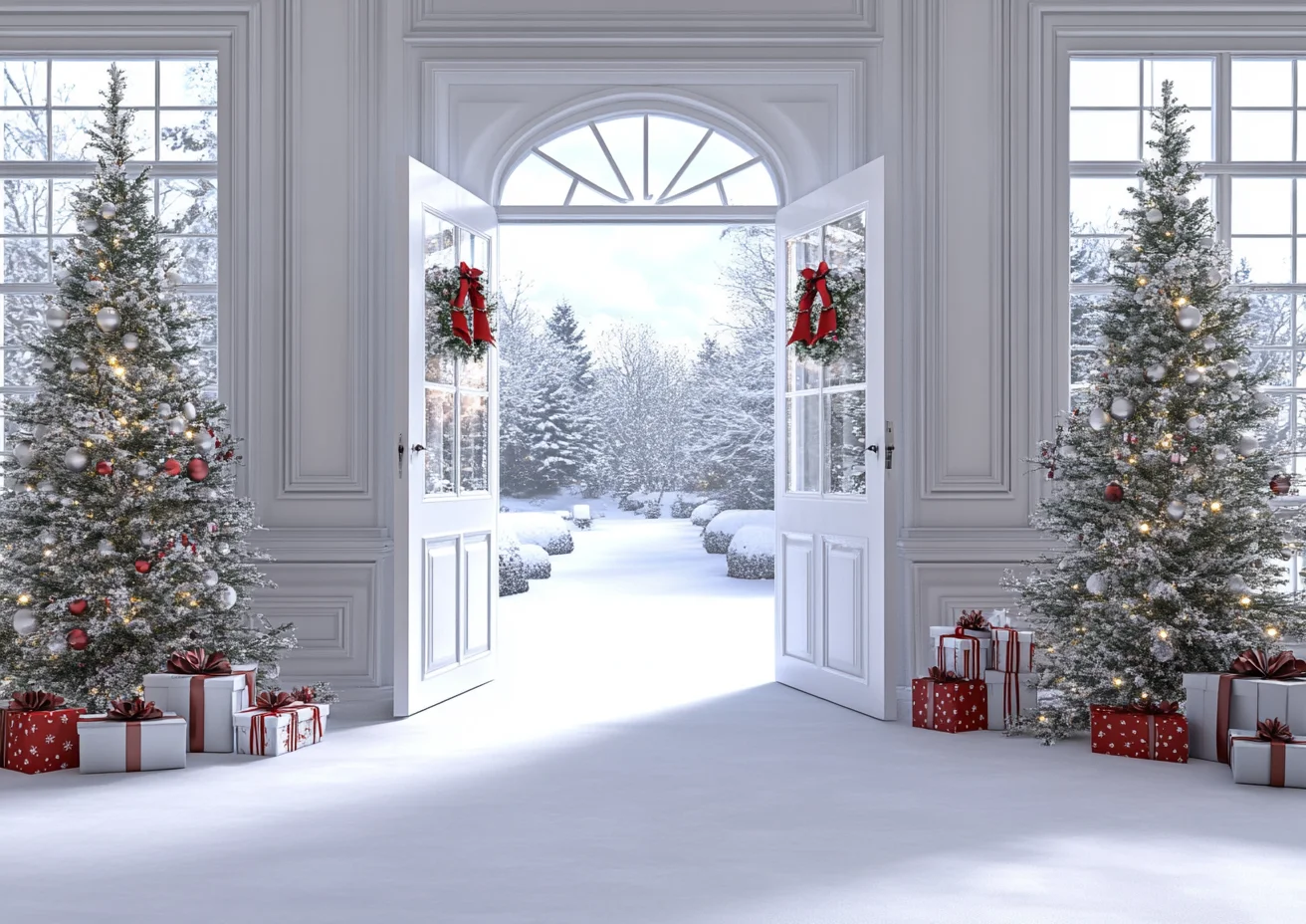 Christmas Eve Theme Backdrop Party Supplies New Year Background Decor Santa Claus Snowman Banner for Photo Props Family Gifts