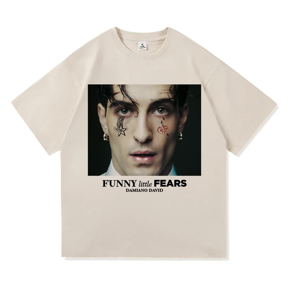 Damiano David Funny Little Fears T Shirt Women Harajuku Aesthetic Next Summer Tshirt High Quality Vintage Tees Shirts