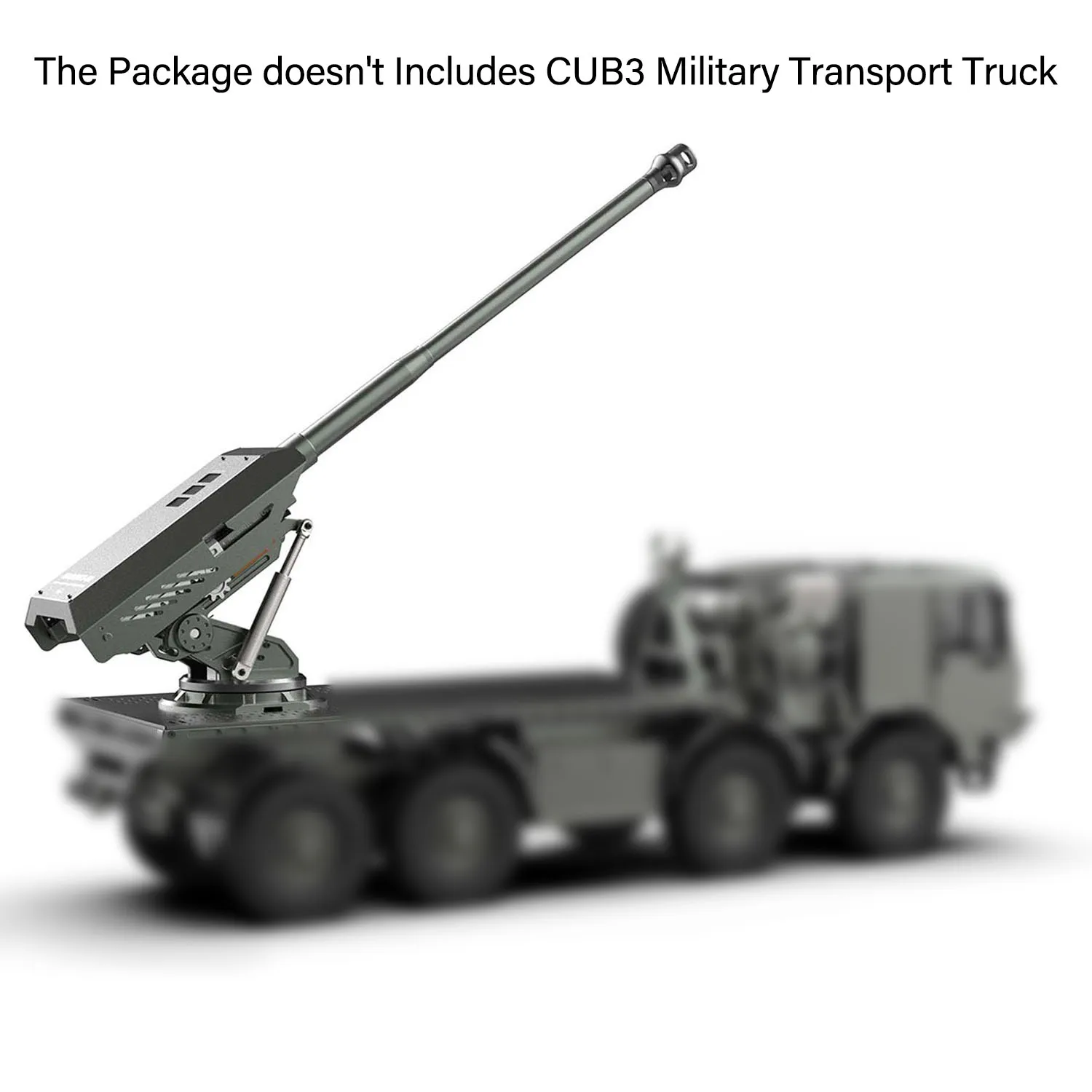 

CNC Metal Self Propelled Howitzer CUB3 CAS155 For Capo 1:18 RC Crawler Mini TATRA RC Transport Truck Option Part for Boys