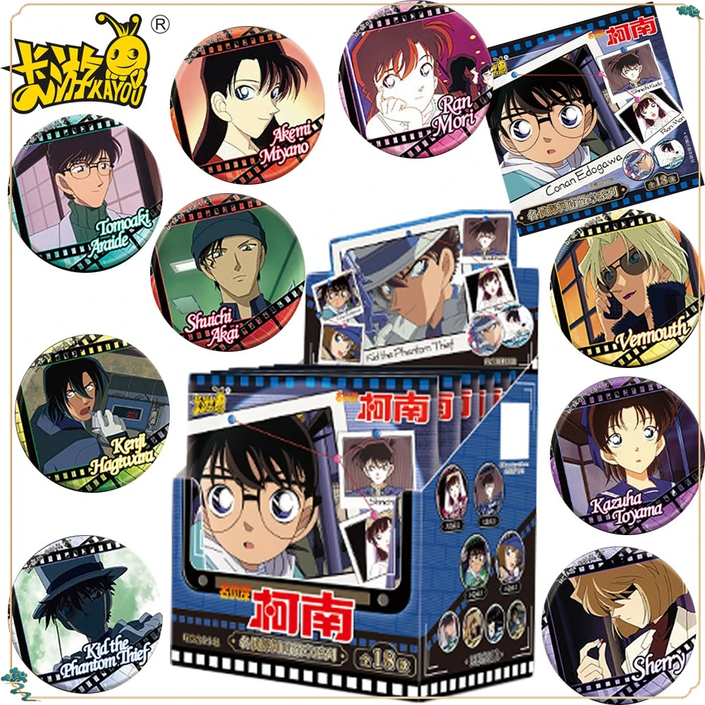 

New Genuine Kayou Detective Conan Popular Characters Badge Conspicuous Package Anime Peripherals Collection Brooches Kids Gifts