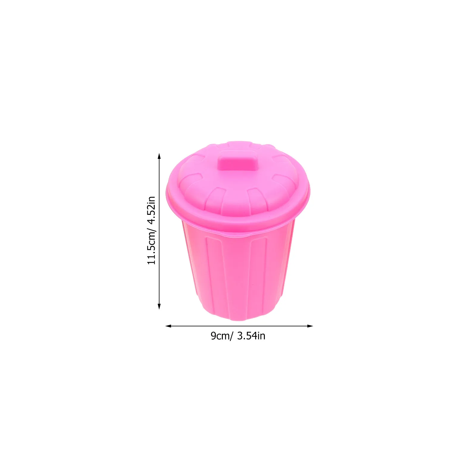 6 Pcs Compact Trash Can Office Decor Mini Desk Desktop Bin with Lid Garbage Little Small