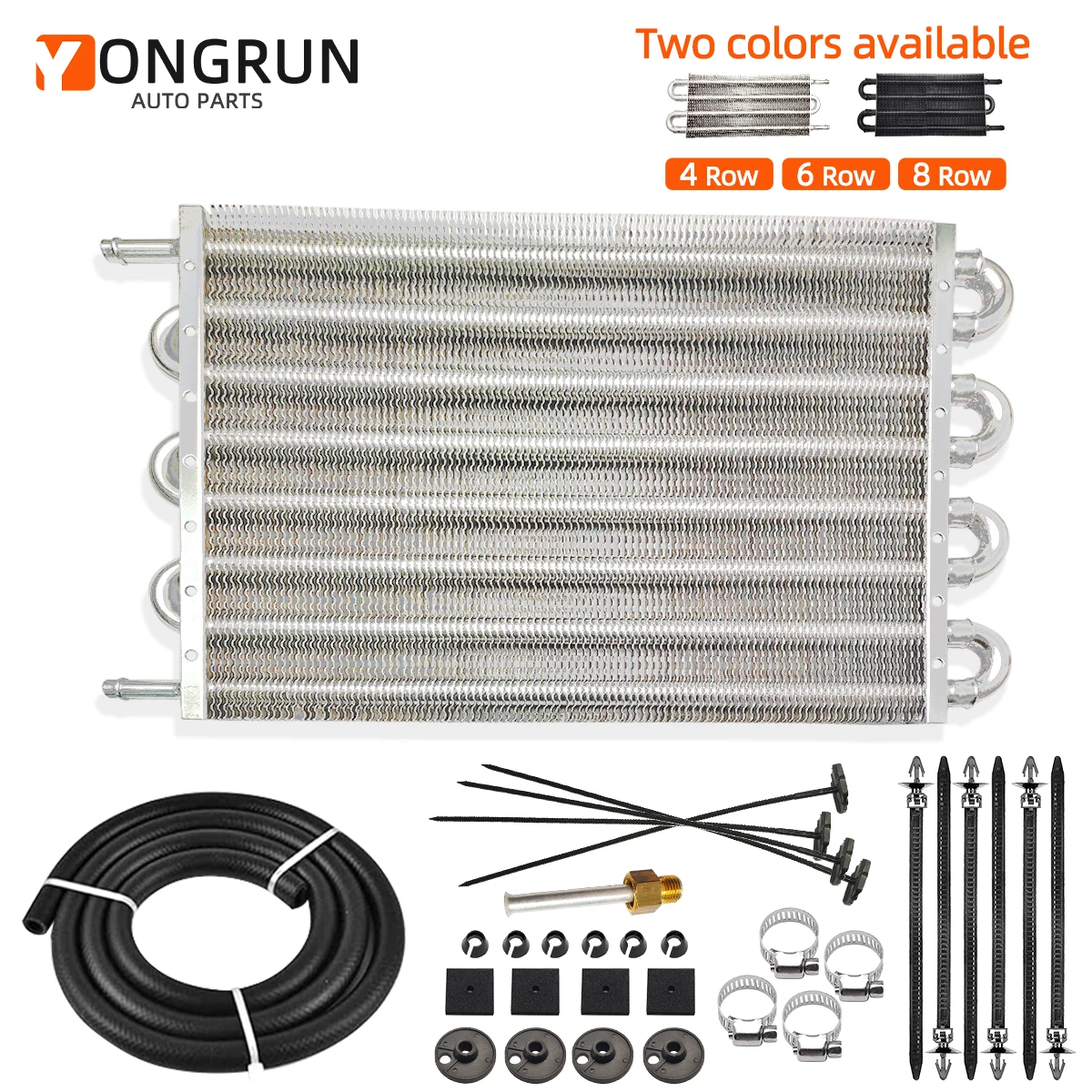 YONGRUN 4/6/8 Reihe Universal Aluminium Ölkühler Auto Kühler Konverter Kit Fernübertragung Auto Manuelle Auto Motorrad
