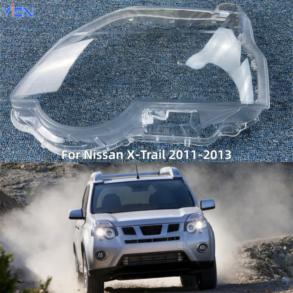 

For Nissan X-Trail 2011 2012 2013 Car Accessories Shade Headlight Head Lampe Cover Car Front Headlight Lens Cover Lights Shell