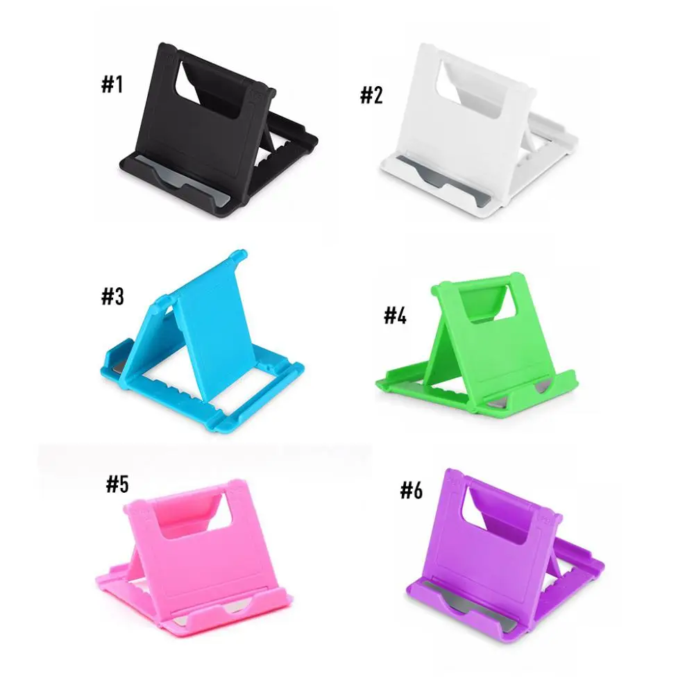 1pcs Mini Creative Portable Universal Folding Plastic Phone Holder Tablet Computer Stand