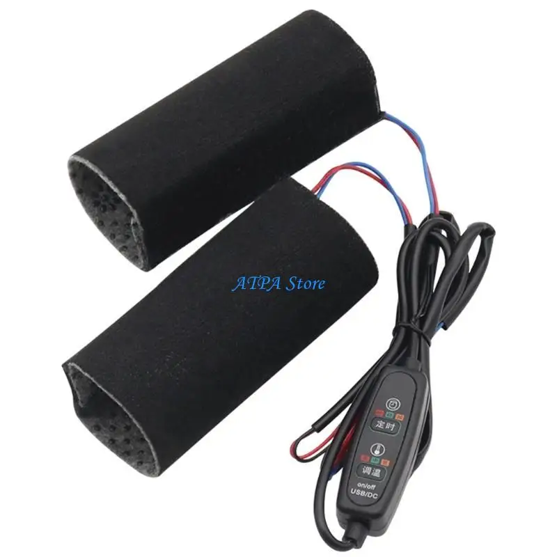 

U13C All Weather Heated Motorcycle Grips 3 Heat Settings 9 15V Timer Control Comfort