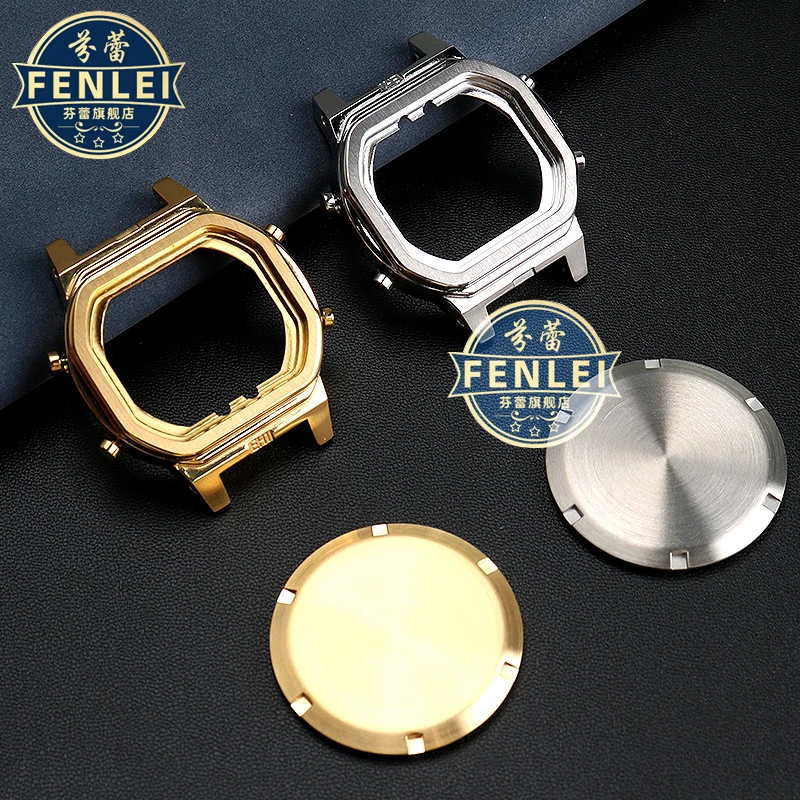 카시오 GW-B5600 모드 키트 금속 베젤 후면 하단 커버 나사 방수 링 골드 남성용 GWB5600 스테인레스 스틸 내부 쉘