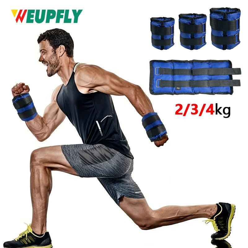 1 Paar Handgelenk-Knöchelgewichte, 2 kg/4,4 lbs, 3 kg/6,6 lbs, 4 kg/8,8 lbs Handgelenk-Bein-Arm-Gewichte, bequem und weich, perfekt für Fitness