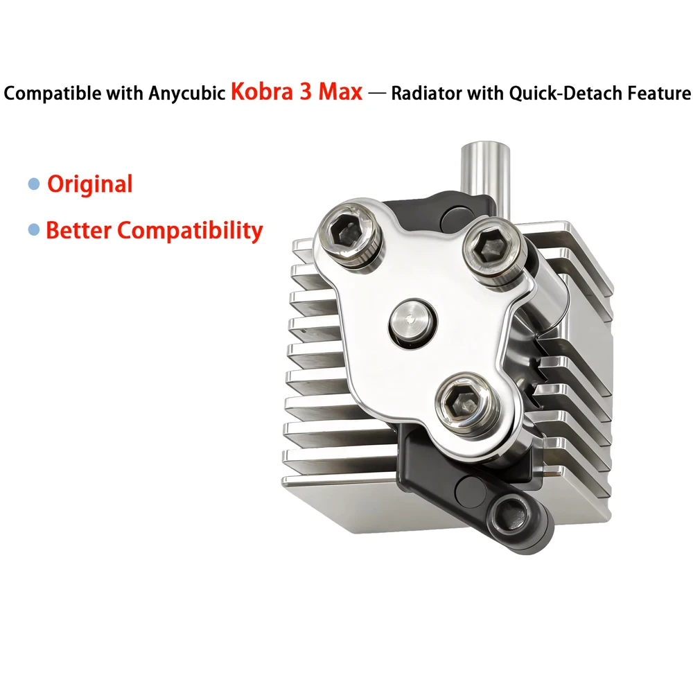 Anycubic Kobra 3 Max Upgraded Heat Sink Combo Hotend Kit Replaceable 0.25 0.4 0.6 0.8mm 3D Printer Nozzles for 3D Printer Parts 5