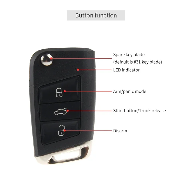 Pke Passive Keyless Entry Remote Start Stop Plug And Play Car Alarm Kit Fit For VW Tiguan Polo Passat Can Bus Remote Starter