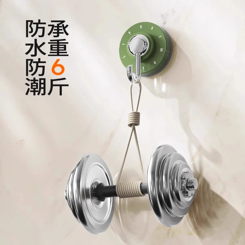 Suction Cup Hook No Punching Strong Load-bearing Toilet Rotating Bathroom Vacuum Non-marking Kitchen Door Rear Wall New