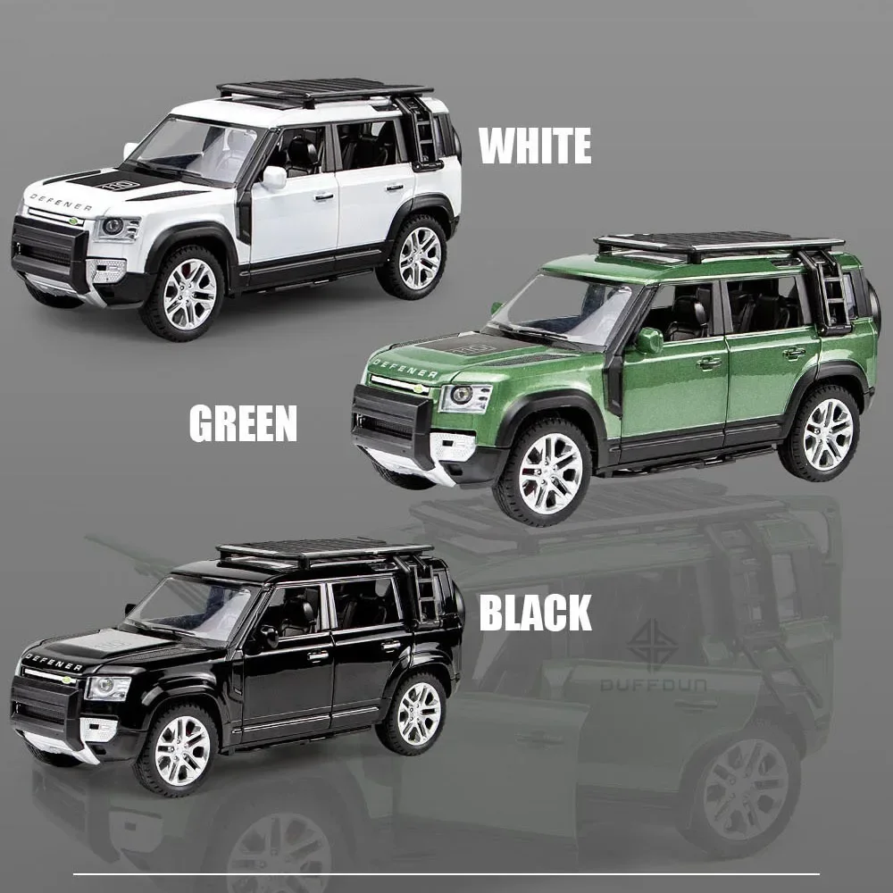 1:24  Land Rover Defender Metal Alloy Off-Road Vehicle Toy Diecast Car Model With 7 Door Sound Light Function Gift For Children