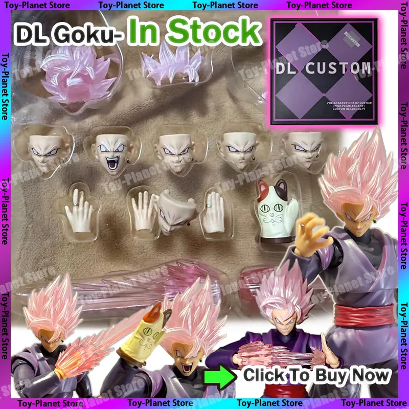 

In Stock DL Custom Goku Action Figure 1/12 Scale Purple Pink Classic Costume Ver Articulation With Removable Mask Model Toys