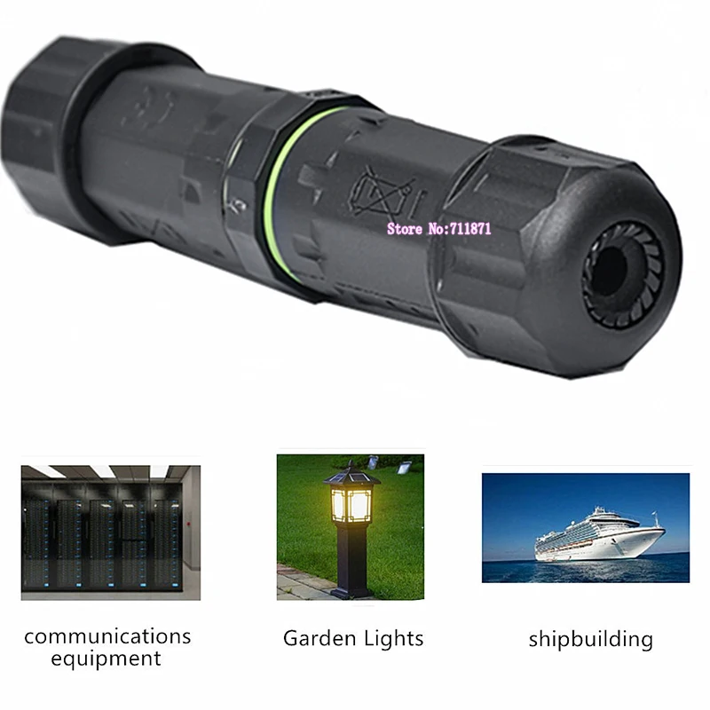 2 3 4 5 دبوس صندوق وصلات مقاوم للماء كابل كهربائي خط محول موصل لحام مقاوم للماء تمديد الحبل محول جاك