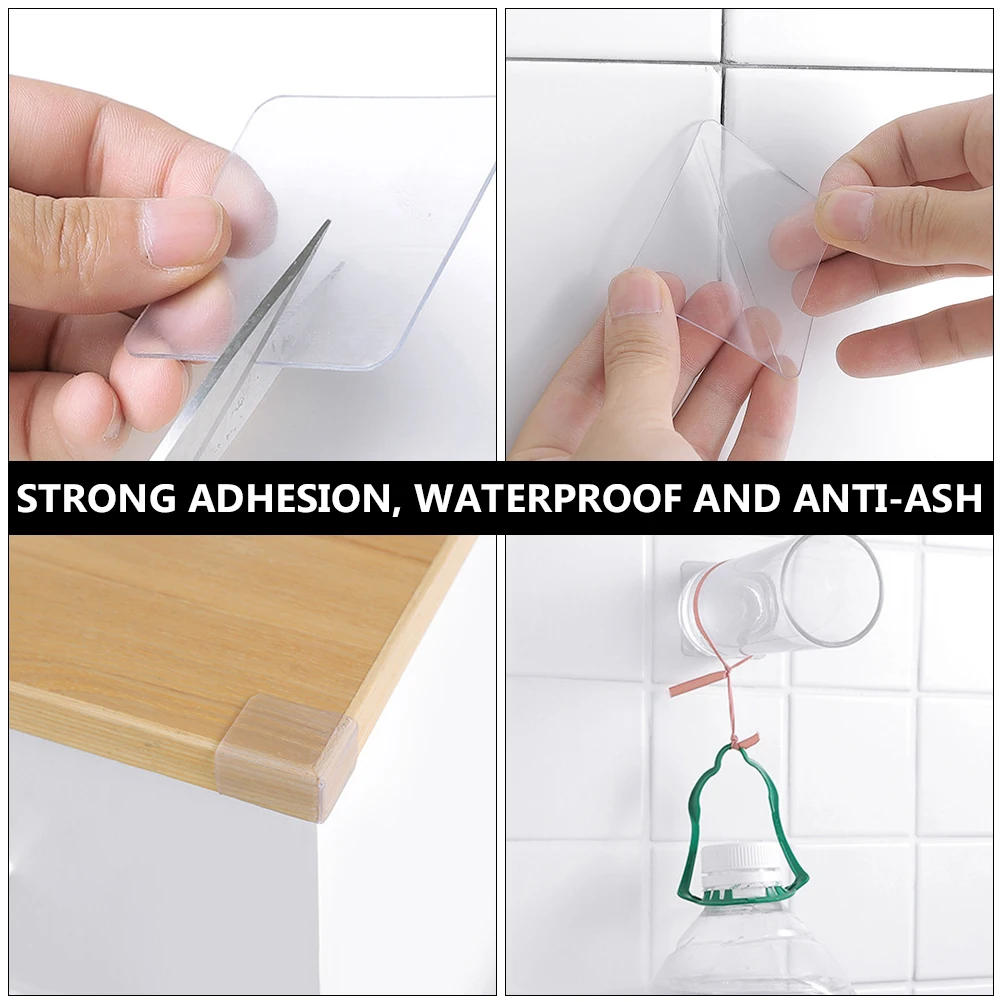 

20 pcs Double Sided Adhesive Stickers Waterproof Strong Sticky Transparent No Trace Wall Mounting For Wood Glass Metal