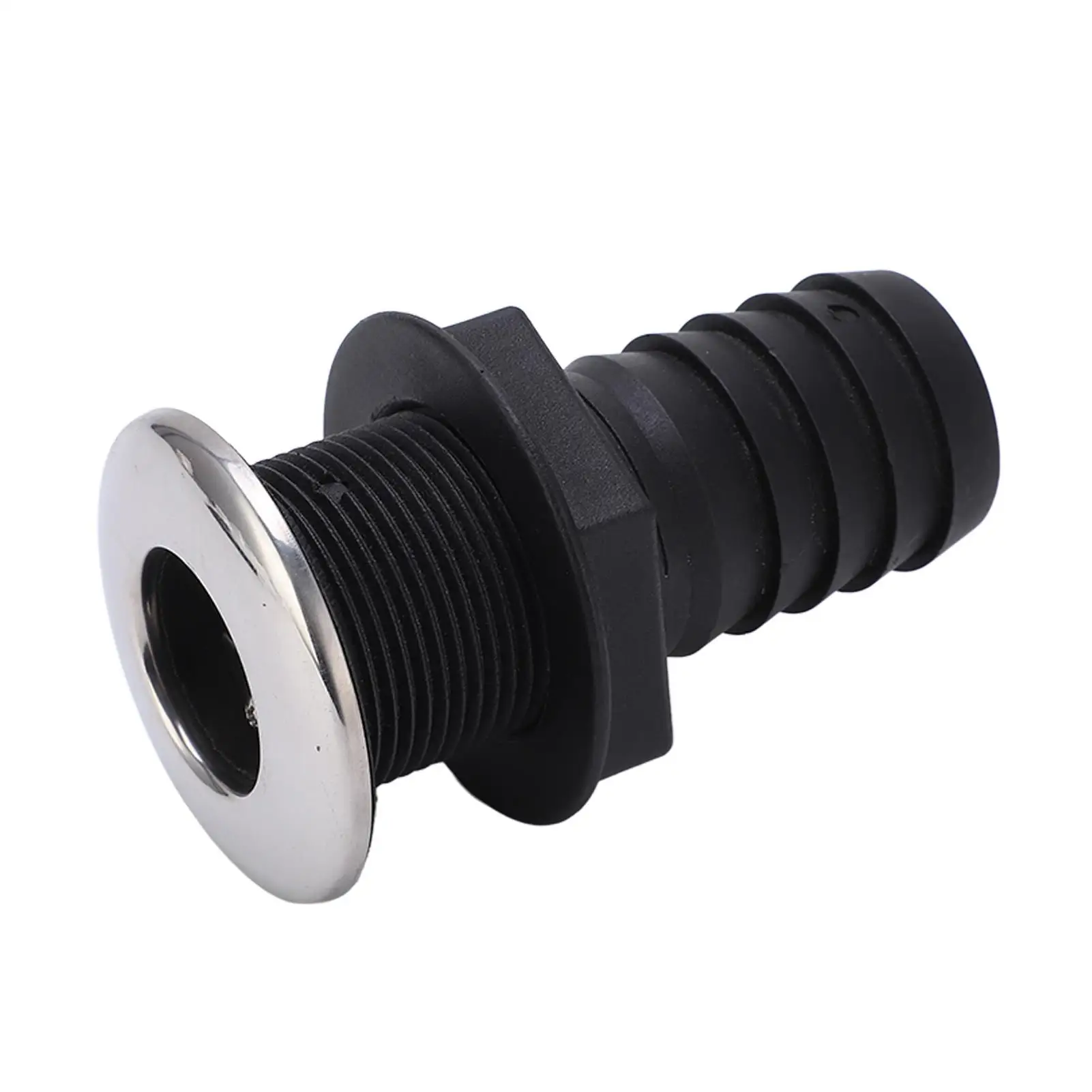 

Boat Water Drain Thru Hull Fitting Heavy Duty High Strength 1 1/2in Backwash Proof with Black Rubber Flapper for yachts Ships