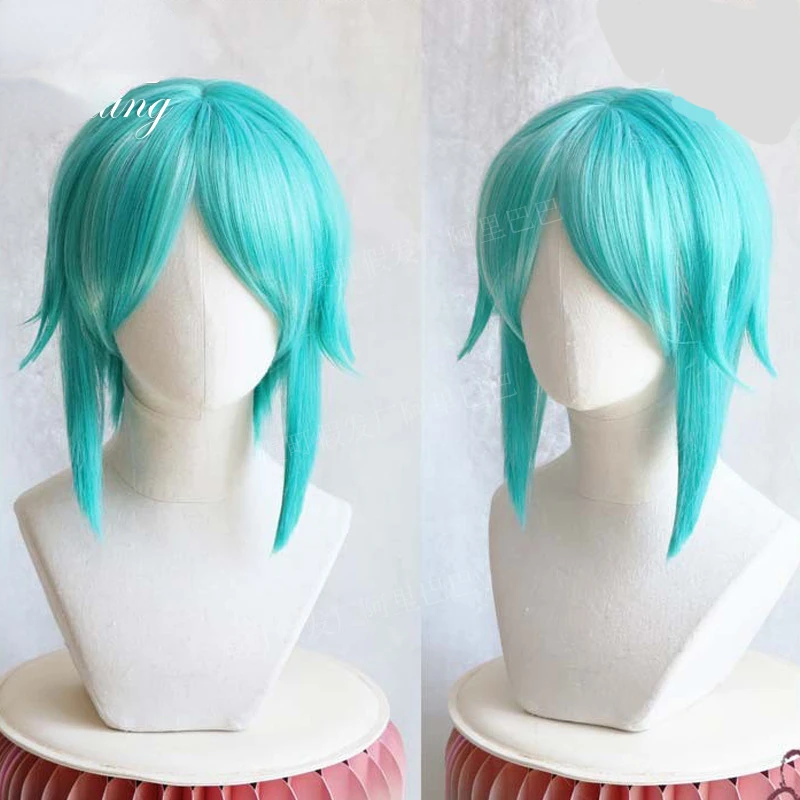 女性のlustrousのland,wig,hillite wig,大人の緑のコスプレウィッグ,アニメのコスプレ衣装アクセサリー,ロールプレイングプレ