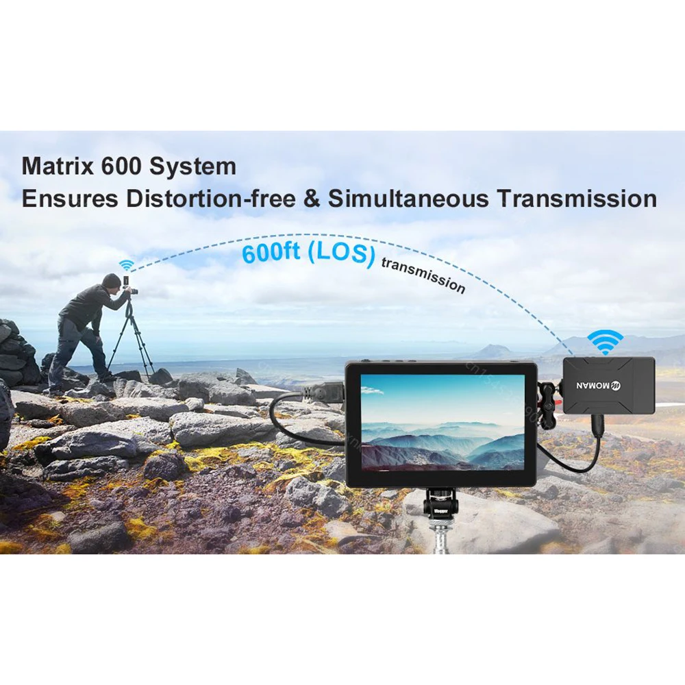 Synco-transmisor de vídeo inalámbrico Moman Matrix 600, 0,08 S, para cámara Canon, Nikon, Sony, Fujifilm, transmisión compatible con HDMI