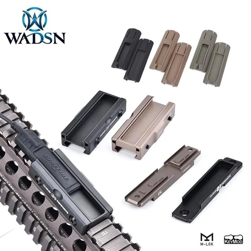 Lanterna tática lcs sistema interruptor de pressão almofada slot de cauda de rato logotipo da nuvem surefire m300 m600 DBAL-A2 m-lok keymod picatinny