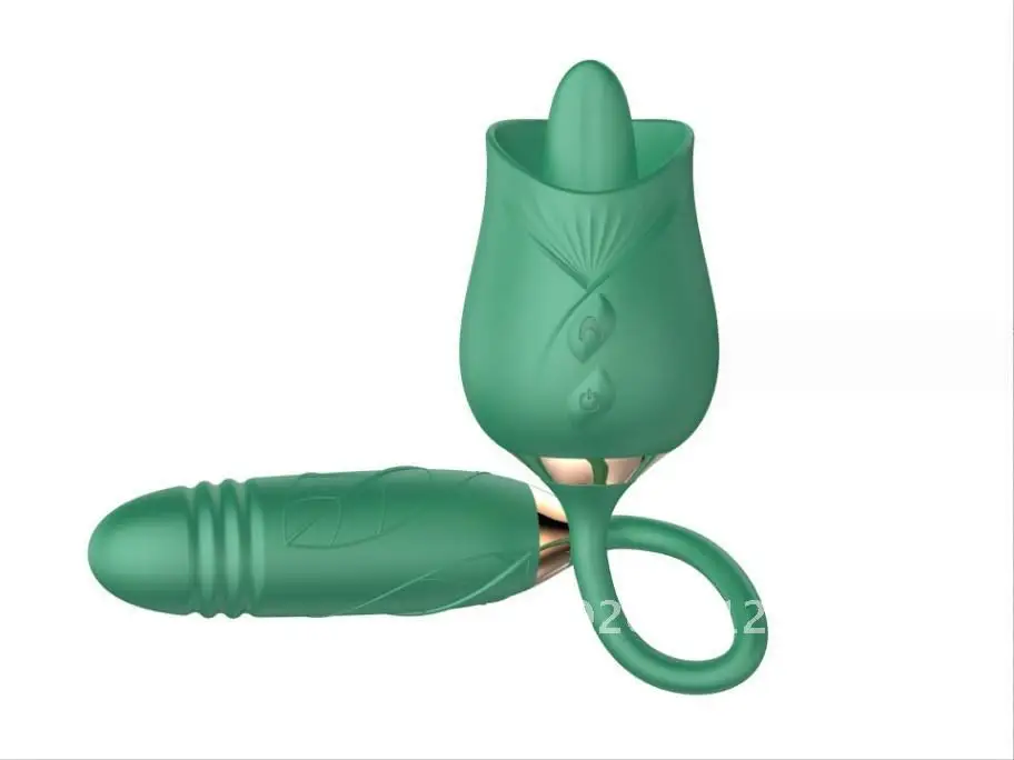 ارتفع كامل المحكمة زهرة هزاز 2345 الجيل مزدوج الرأس تلسكوبي المرأة البيض القفز يمزح متعة ABS سيليكون لعبة الكبار
