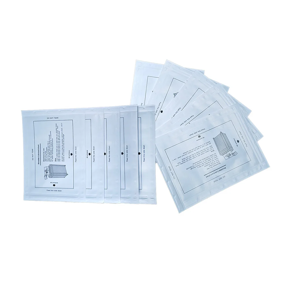 10-Sheet Shredder Maintenance Sheets，Lubricant-Infused for Office & Home Use, Easy to Use, Extends Shredder Life
