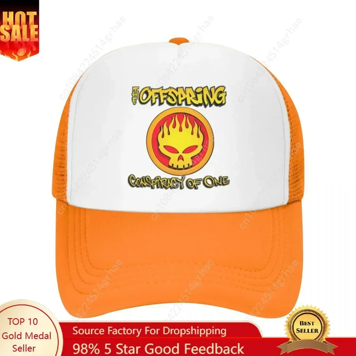 The Offspring Music Trucker Caps Unisex Outdoor Dad Hat Trucker Hat Dad Hat Adjustable Polyester Mesh Baseball Caps Summer