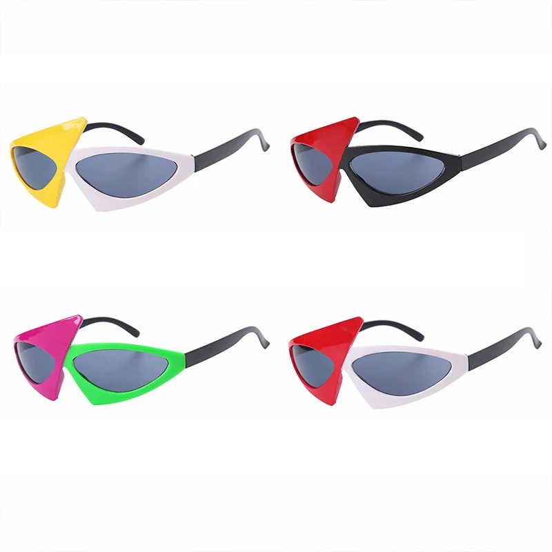 

1Pcs Fun Triangle Party Quirky Glasses Carnival Music Festival Bar Prom Glasses Festival Sunglasses Hip Hop Unique Funny Shades