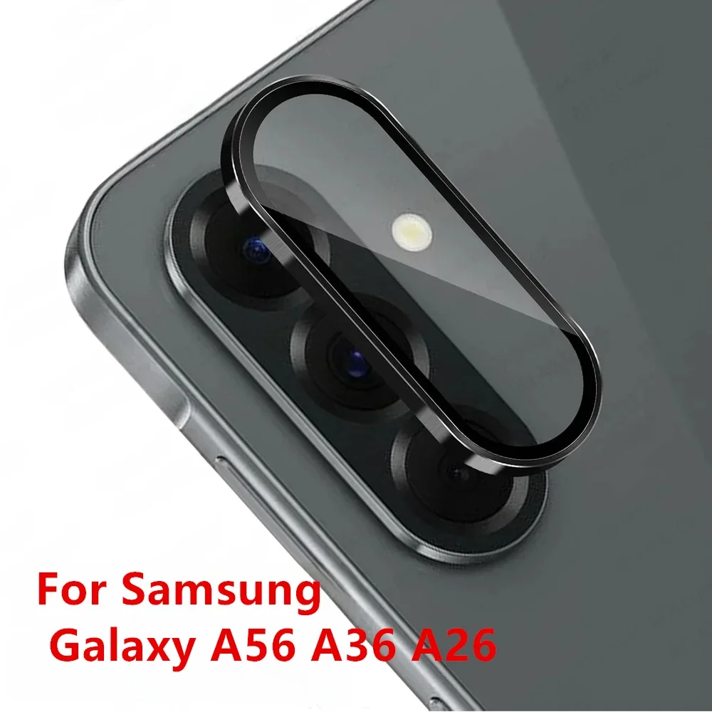 Aluminum Alloy Camera Glass Case For Samsung Galaxy A56 A36 26 5G 3D Metal Ring Lens Protector Samsung A56 A36 A26 5G Back Cap