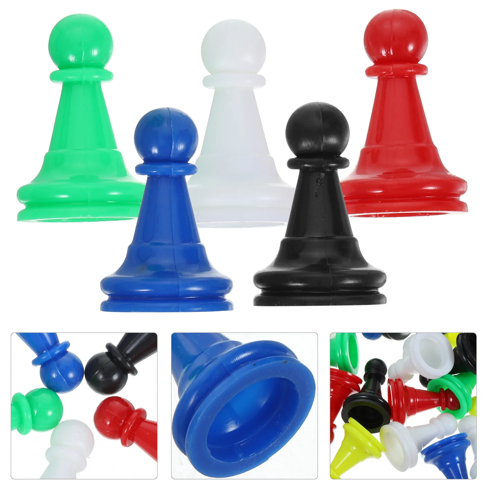 

96 Pcs Hollow Plastic Checkers Educational Toys Tabletop Markers Board Game Chess Games Pawns Abs Tokens Component Supplies