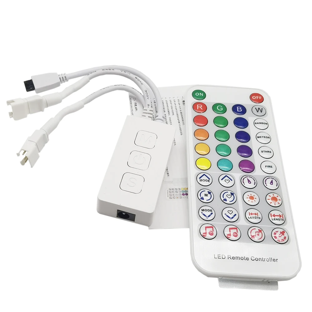 LED Controller SP611E Bluetooth Music App Ifor WS2811WS2812 Addressable LED Light Strip IR38 KeysDC5V-24V