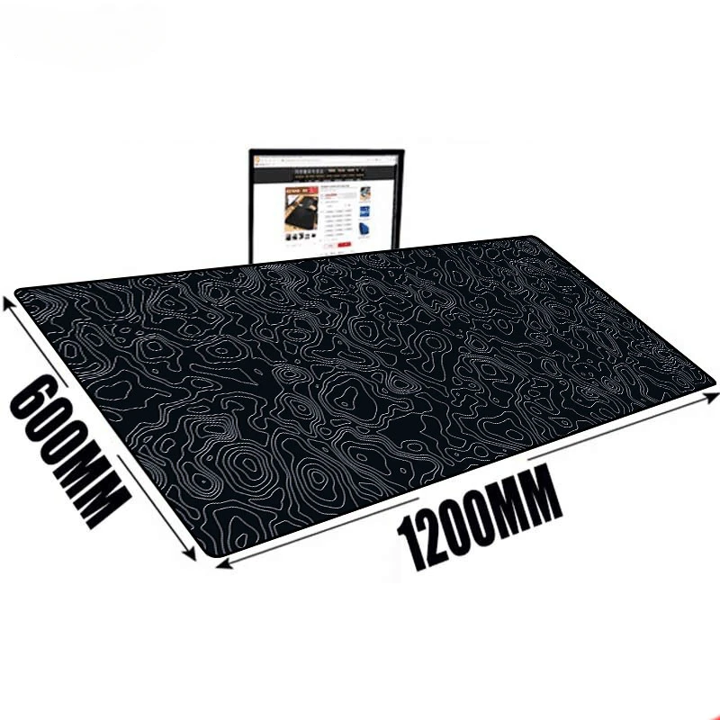 Mouse Pad Xxl Line Black Extended Mouse for Computer Anti-slip Pc Gemer Computer Offices Desk Mat Game 100x50cm Keyboard Pad