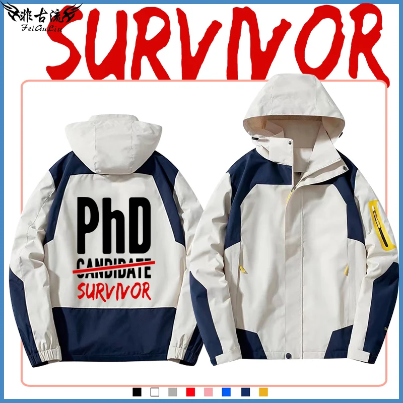 

Креативная ветровка PhD Creative Windbreaker Jaet свободного кроя для выпускников, верхняя одежда для мужчин и женщин, весенне-осенняя, для студентов.